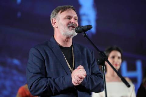MOSCOW, RUSSIA â€“ MAY 17, 2018: Film director Sergei Mokritsky on the Moscow premiere of his fantasy film Chernovik A Rough Draft based on Russian science fiction writer Sergei Lukyanenko s novel of the same name, at the Karo 11 Oktyabr cinema. Sergei Bobylev TASS  TS07FEB2