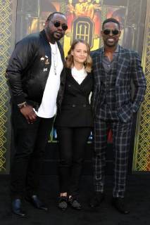 WESTWOOD, CA - MAY 19: Brian Tyree Henry, Jodie Foster, Sterling K Brown at the premiere of Global Road Entertainment s Hotel Artemis at Regency Village Theatre on May 19, 2018 in Westwood, California. Copyright: xDavidxEdwardsx