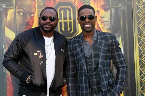 WESTWOOD, CA - MAY 19: Brian Tyree Henry, Sterling K Brown at the premiere of Global Road Entertainment s Hotel Artemis at Regency Village Theatre on May 19, 2018 in Westwood, California. Copyright: xDavidxEdwardsx