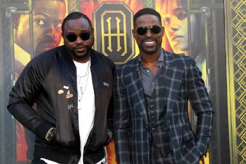 WESTWOOD, CA - MAY 19: Brian Tyree Henry, Sterling K Brown at the premiere of Global Road Entertainment s Hotel Artemis at Regency Village Theatre on May 19, 2018 in Westwood, California. Copyright: xDavidxEdwardsx