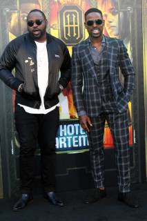 WESTWOOD, CA - MAY 19: Brian Tyree Henry, Sterling K Brown at the premiere of Global Road Entertainment s Hotel Artemis at Regency Village Theatre on May 19, 2018 in Westwood, California. Copyright: xDavidxEdwardsx