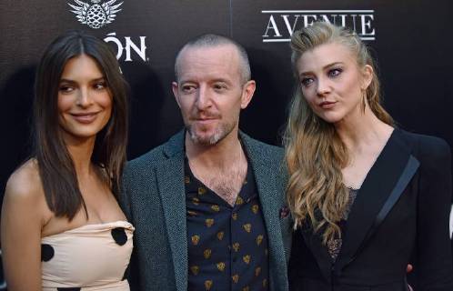 (L-R) Emily Ratajkowski, director co-writer Anthony Byrne and actress co-writer Natalie Dormer attend the premiere of In Darkness at the ArcLight Hollywood in Los Angeles, California on May 23, 2018.  LAP20180523815 CHRISxCHEW