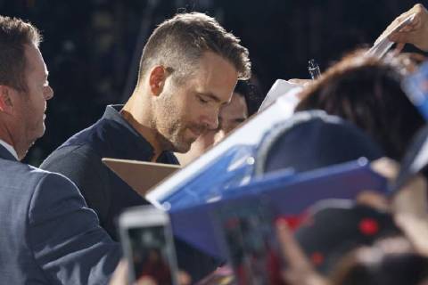 Canadian actor Ryan Reynolds signs autographs for fans during the Japan Premiere for his film Deadpool 2 on May 29, 2018, Tokyo, Japan. The second installment of the Marvel hit movie will be released in Japan on June 1st.  (gxta_DPool2jp031)