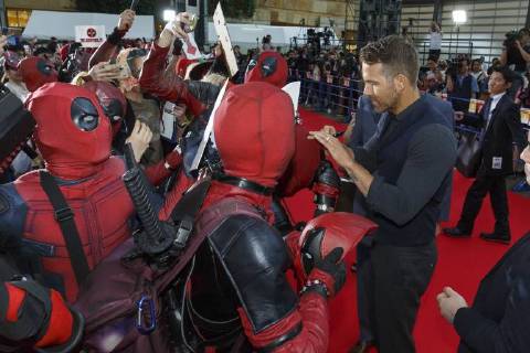 Canadian actor Ryan Reynolds signs autographs for fans during the Japan Premiere for his film Deadpool 2 on May 29, 2018, Tokyo, Japan. The second installment of the Marvel hit movie will be released in Japan on June 1st.  (gxta_DPool2jp015)