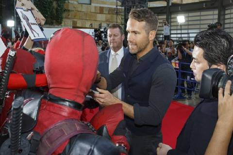 Canadian actor Ryan Reynolds signs autographs for fans during the Japan Premiere for his film Deadpool 2 on May 29, 2018, Tokyo, Japan. The second installment of the Marvel hit movie will be released in Japan on June 1st.  (gxta_DPool2jp016)