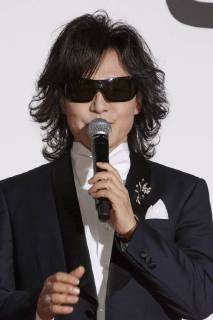 Toshi a member of the heavy metal band X JAPAN speaks during the Japan Premiere for the film Deadpool 2 on May 29, 2018, Tokyo, Japan. The second installment of the Marvel hit movie will be released in Japan on June 1st.  (gxta_DPool2jp060)