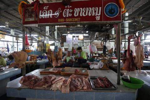 Thailand: Daily life Vendors daily routine inside a market in Nakhon Sawan province. Nakhon Sawan Thailand  ChaiwatxSubprasom