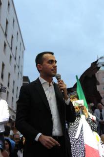Italy: Manifestation with Luigi Di Maio Manifestation of the M5S in Naples with the militants of the M5S and with the political leader Luigi Di Maio. Naples Italy  SalvatorexEsposito