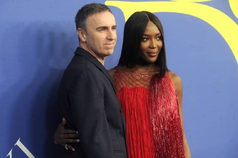 Raf Simons and Naomi Campbell attending the 2018 CFDA Fashion Awards at the Brooklyn Museum New York 04 06 2018 Foto:xD.xVanxTinex xFuturexImage