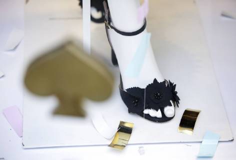 Kate Spade brand shoes are on display in a window at a Kate Spade Manhattan Store on June 5, 2018 in New York City. Fashion icon Kate Spade was found dead from an apparent suicide in her Manhattan home. Kate Spade was well known as a designer of clothes, shoes, and jewelry, but was best known for her accessory line. She co-founded Kate Spade Handbags in 1993 with husband Andy Spade. She was 55 years old.  NYP20180605112 JOHNxANGELILLO