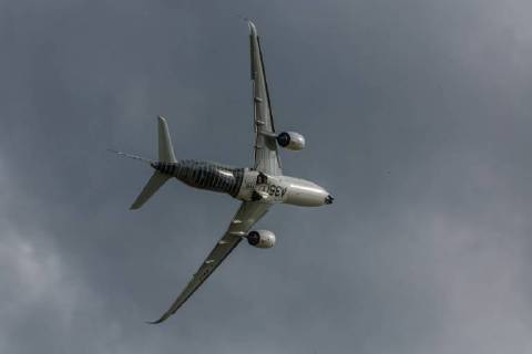 DEU Germany Brandenburg Schönefeld 25 04 2018 ILA Berlin Air Show International Air and Space Exhibition Berlin F WWCF Airbus Industrie Airbus A350 941 Flight demonstration