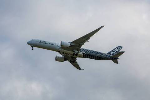 DEU Germany Brandenburg Schönefeld 25 04 2018 ILA Berlin Air Show International Air and Space Exhibition Berlin F WWCF Airbus Industrie Airbus A350 941 Flight demonstration