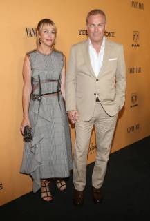 LOS ANGELES, CA - JUNE 11: Christine Baumgartner and Kevin Costner at the premiere of Yellowstone at Paramount Studios in Los Angeles, California on June 11, 2018. Copyright: xFayexSadoux