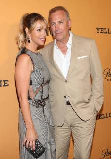 LOS ANGELES, CA - JUNE 11:Christine Baumgartner and Kevin Costner at the premiere of Yellowstone at Paramount Studios in Los Angeles, California on June 11, 2018. Copyright: xFayexSadoux