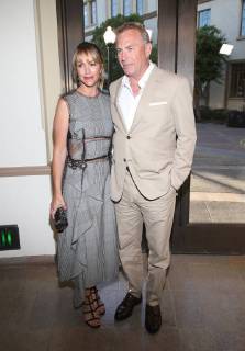 LOS ANGELES, CA - JUNE 11:Christine Baumgartner and Kevin Costner at the premiere of Yellowstone at Paramount Studios in Los Angeles, California on June 11, 2018. Copyright: xFayexSadoux