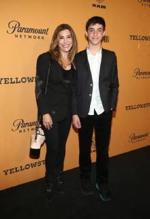 LOS ANGELES, CA - JUNE 11: Jo Champa, son, Sean, at the premiere of Yellowstone at Paramount Studios in Los Angeles, California on June 11, 2018. Copyright: xFayexSadoux