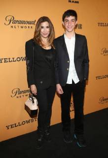 LOS ANGELES, CA - JUNE 11: Jo Champa, son, Sean, at the premiere of Yellowstone at Paramount Studios in Los Angeles, California on June 11, 2018. Copyright: xFayexSadoux
