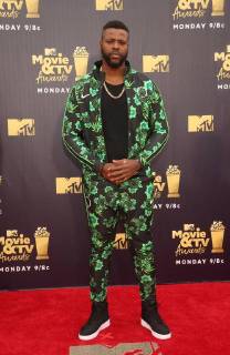 SANTA MONICA, CA - JUNE 16: Winston Duke, at the 2018 MTV Movie And TV Awards at The Barker Hangar on June 16, 2018 in Santa Monica, California. Copyright: xFayexSadoux