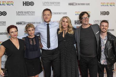 USA: HBO documentary Believer premiere Sheena M. Joyce, Sara Bernstein, Dan Reynolds, Heather Parry, Don Argott, Lance Lowry attends HBO documentary premiere at Metrograph New York New York United States Metrograph  LevxRadin
