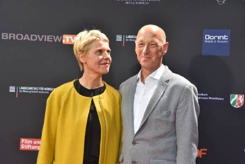 Actress and comedian Cordula Stratmann and Rainer Osnowski Managing director of the literary festival lit COLOGNE will be attending the evening event on 21.06.2018 in Cologne, Germany, for the international Emmy Award 2018 Semi Final Round of Judging of the International Emmy Awards
