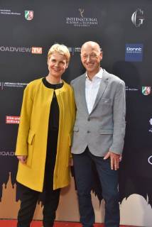 Actress and comedian Cordula Stratmann and Rainer Osnowski Managing director of the literary festival lit COLOGNE will be attending the evening event on 21.06.2018 in Cologne, Germany, for the international Emmy Award 2018 Semi Final Round of Judging of the International Emmy Awards