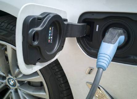 Golf 30 BMW International Open Golf Club Lärchenhof Pulheim near Cologne on 22 June 2018 A BMW electric car is being charged at a charging station