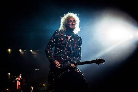 June 25, 2018 - Milan, Milan, Italy - Brian May of Queen + Adam Lambert performing live Mediolanum Forum in Assago Milan Italy on June 25, 2018. Milan Italy  - ZUMAn230 20180625_zaa_n230_741 Copyright: xRobertoxFiniziox