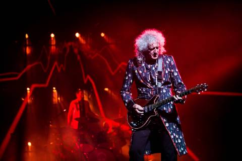 June 25, 2018 - Milan, Milan, Italy - Brian May of Queen + Adam Lambert performing live Mediolanum Forum in Assago Milan Italy on June 25, 2018. Milan Italy  - ZUMAn230 20180625_zaa_n230_747 Copyright: xRobertoxFiniziox