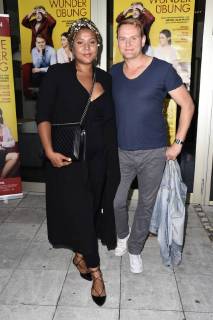 Devid Striesow with girlfriend Ines Ganzberger at the premiere of the movie The Wonder Exercise in the City Cinema Munich 26 06 2018 Foto:xP.xSchönbergerx xFuturexImage