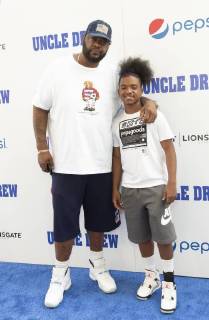 USA: Uncle Drew New York Premiere Grizz Chapman and son attend the Uncle Drew New York Premiere at Alice Tully Hall Lincoln Center New York New York United States Alice Tully Hall Lincoln Center  LevxRadin