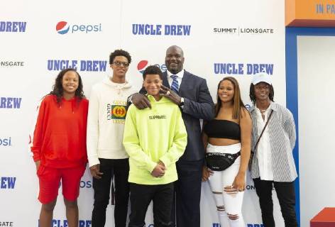USA: Uncle Drew New York Premiere Shaquille O Neal (C) with his family attends the Uncle Drew New York Premiere at Alice Tully Hall Lincoln Center New York New York United States Alice Tully Hall Lincoln Center  LevxRadin
