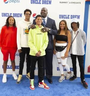 USA: Uncle Drew New York Premiere Shaquille O Neal (C) with his family attends the Uncle Drew New York Premiere at Alice Tully Hall Lincoln Center New York New York United States Alice Tully Hall Lincoln Center  LevxRadin