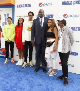 USA: Uncle Drew New York Premiere Shaquille O Neal (C) with his family attends the Uncle Drew New York Premiere at Alice Tully Hall Lincoln Center New York New York United States Alice Tully Hall Lincoln Center  LevxRadin