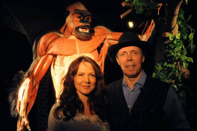 - BRUSSELS, BELGIUM: Doctor Gunther von Hagens (R) (inventor of the muscular & Organ plastification ) and his partner Doctor Angelina Whalley (L) at the Koerperwelten 4 exhibition in the cellars of Cureghem, Brussels, Belgium on Thursday 28 August 2008. The controversial exhibition, which runs from 29 August till 11 January 2009, is an initiative of the German Gunther Von Hagens and shows (parts of) dead human bodies. HERWIGxVERGULT  x10174950x