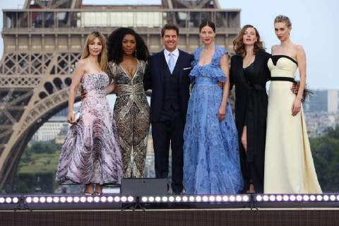 Mission: Impossible. Fallout premiere in Paris in front of the Eiffel Tower. 228431 2018-07-12 Trocadero Paris France  Copyright: xSebastienxFremontx xStarfacex STAR_228431_221