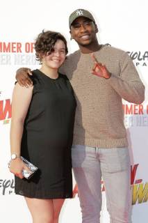 Avant-premiere europeenne de Ant-Man Guepe au Studio Theater de Disneyland Paris.Toniolife avec une amie. 228502 2018-07-14 Marne la Vallee France  Copyright: xPatricexFalourx STAR_228502_010