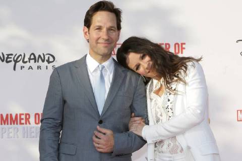 Avant-premiere europeenne de Ant-Man Guepe au Studio Theater de Disneyland Paris.Paul Rudd et EvangelineLilly. 228502 2018-07-14 Marne la Vallee France  Copyright: xPatricexFalourx STAR_228502_100