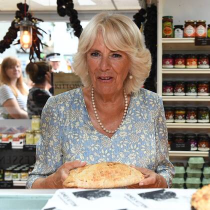 . 16 07 2018. Fowey, United Kingdom. Prince Charles the Duchess of Cornwall visit Cornwall. The Duke and Duchess of Cornwall visit the celebration of Fowey festival meeting local businesses, representatives from Fowey gig club and members of the RNLI on Fowey Quay.  xAndrewxParsonsx xi-Imagesx IIM-18220-0011