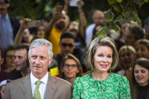 Entertainment Themen der Woche KW29 Entertainment Bilder des Tages King Philippe - Filip of Belgium and Queen Mathilde of Belgium pictured during a Royal Visit to the Fete au parc - Feest in het Park celebrations on the Belgian National Day in the Parc de Bruxelles - Warandepark, Saturday 21 July 2018.  LAURIExDIEFFEMBACQ 05390364