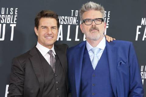Tom Cruise (L) and Christopher McQuarrie attend the Mission: Impossible - Fallout DC premiere at the Smithsonian s National Air and Space Museum on July 22, 2018 in Washington, DC..  WAP20180722204 OLIVERxCONTRERAS