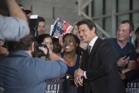 Washington DC, July 22 2018, USA: The new Tom Cruise movie, Mission Impossible: Fallout, has its premiere at the Smithsonian Air and Space Museum in Washington DC. Some of the stars attending includes Tom Cruise who posed for pictures with some of his fans. Patsy Lynch MediaPunch Copyright: xx