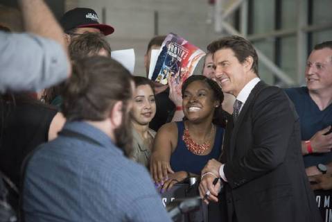 Washington DC, July 22 2018, USA: The new Tom Cruise movie, Mission Impossible: Fallout, has its premiere at the Smithsonian Air and Space Museum in Washington DC. Some of the stars attending include Tom Cruise, who posed for pictures with his fans. Patsy Lynch MediaPunch Copyright: xx