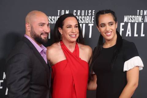 WASHINGTON, DC - JULY 22: Dave Rienzi, Dany Garcia and Simone Alexandra Johnson at the U.S. Premiere of Mission Impossible: Fallout at the Smithsonian National Air and Space Museum in Washington, D.C. on July 22, 2018. Copyright: xmpi34x