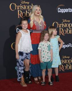 July 30, 2018 - U.S. - 30 July 2018 - Burbank, California - Tori Spelling. Premiere of Disney s Christopher Robin held at Walt Disney Studios. Photo Credit: PMA AdMedia U.S. - ZUMAa123 20180730_zaa_a123_093 Copyright: xPmax