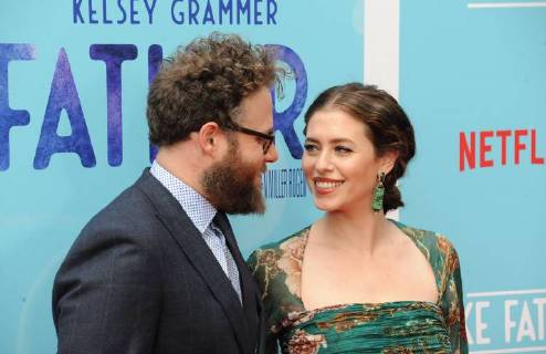 July 31, 2018 - Hollywood, California, U.S. - Seth Rogen, Lauren Miller Rogenattends The Los Angeles Premiere of LIKE FATHER held at the Arclight Theater in Hollywood, California on July 31, 2018. 2018 Hollywood U.S. - ZUMAl86_ 20180731_zaf_l86_079 Copyright: xDavexLongendykex