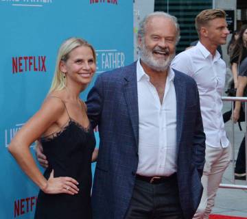 Cast member Kelsey Grammer and his wife Kayte Walsh attend the premiere of the motion picture comedy Like Father at the ArcLight Cinema Dome in the Hollywood section of Los Angeles on July 31, 2018. The storyline follows a workaholic woman who is left at the altar takes her honeymoon trip anyway with her overachieving father who left her mother because he believed his family was holding back his career.  LAP2018073114 JIMxRUYMEN