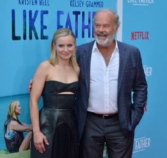 Cast members Kristen Bell and Kelsey Grammer attend the premiere of the motion picture comedy Like Father at the ArcLight Cinema Dome in the Hollywood section of Los Angeles on July 31, 2018. The storyline follows a workaholic woman who is left at the altar takes her honeymoon trip anyway with her overachieving father who left her mother because he believed his family was holding back his career.  LAP2018073126 JIMxRUYMEN