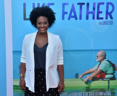 Cast member Blaire Brooks attends the premiere of the motion picture comedy Like Father at the ArcLight Cinema Dome in the Hollywood section of Los Angeles on July 31, 2018. The storyline follows a workaholic woman who is left at the altar takes her honeymoon trip anyway with her overachieving father who left her mother because he believed his family was holding back his career.  LAP2018073124 JIMxRUYMEN