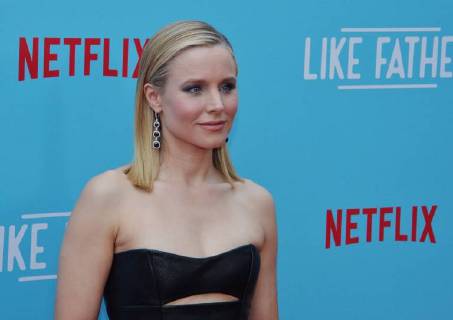 Cast member Kristen Bell attends the premiere of the motion picture comedy Like Father at the ArcLight Cinema Dome in the Hollywood section of Los Angeles on July 31, 2018. The storyline follows a workaholic woman who is left at the altar takes her honeymoon trip anyway with her overachieving father who left her mother because he believed his family was holding back his career.  LAP2018073137 JIMxRUYMEN