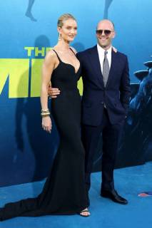 Rosie Huntington Whiteley and Jason Statham at The Meg Film Premiere on 6th Aug 2018 in Hollywood Los Angeles The Meg Film Premiere in Hollywood Los Angeles 2018